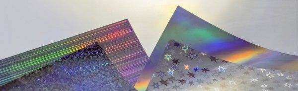 silver decorative holographic sheets and film