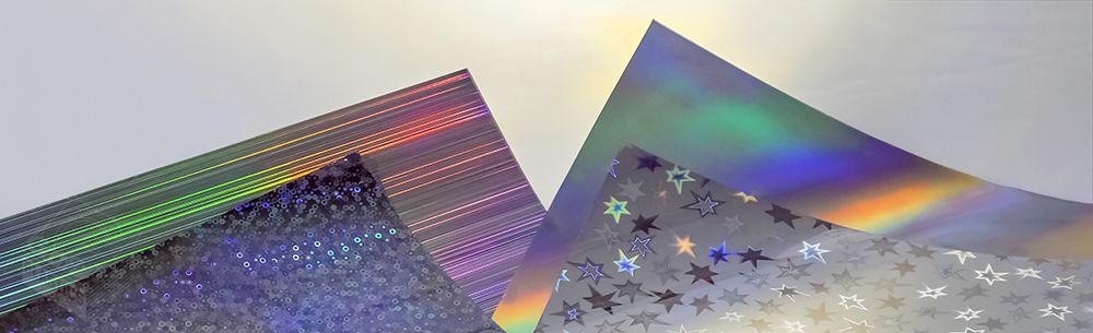 3d PVC Light Effect Sheet 3 Rolls à 100x33 CM-STAR HOLOGRAM Craft Foil 