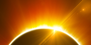 Full solar eclipse near totality